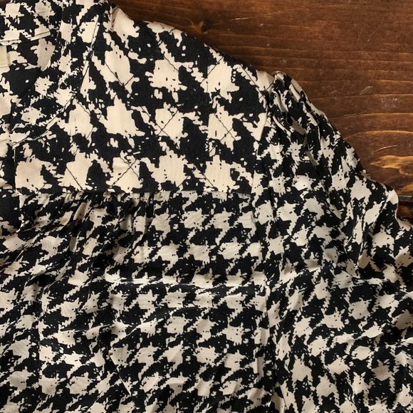 Maeve Sterling Houndstooth X-Small Drop Waist Pullover Viscose Tunic Dress EUC - Picture 8 of 15